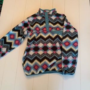 tribal print patagonia pullover